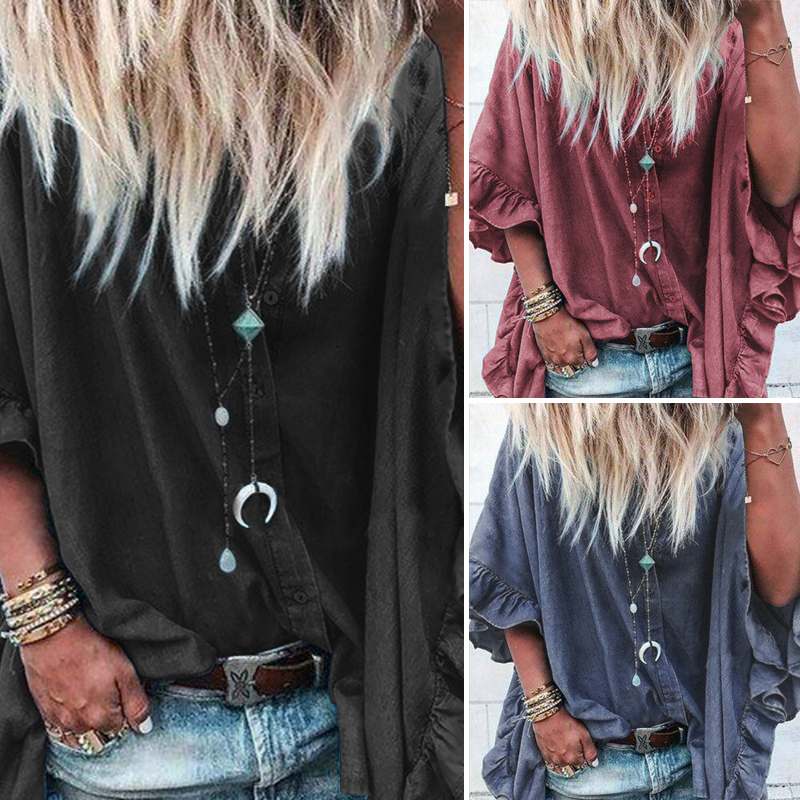 Casual Loose Ruffle Blouse