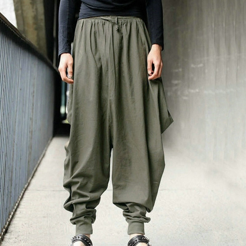 Drop Crotch Loose Harem Pant