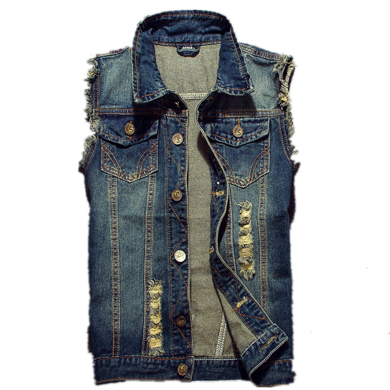 Sleeveless Denim Jacket