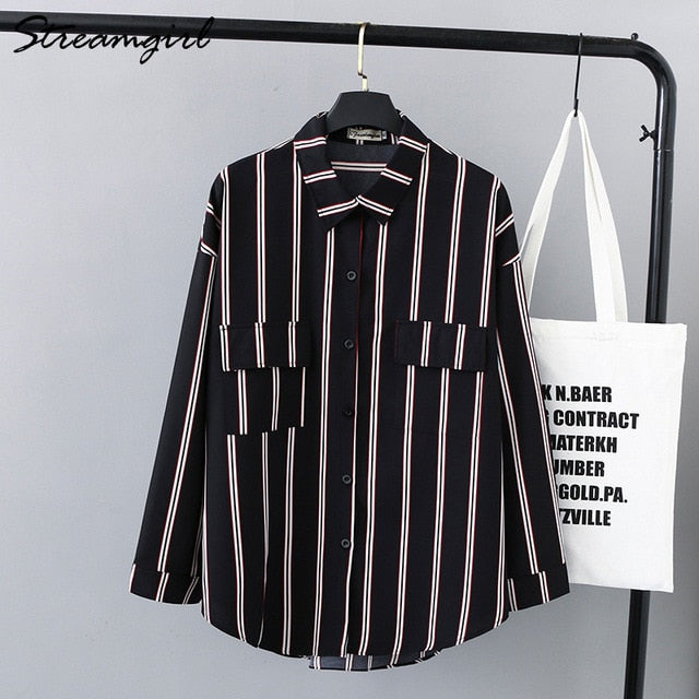 Over-sized Striped Shirt