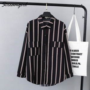 Over-sized Striped Shirt