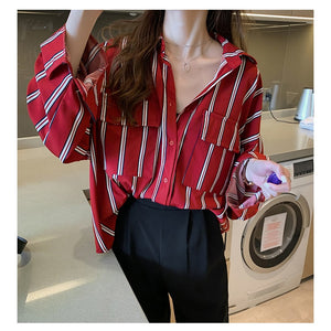 Over-sized Striped Shirt