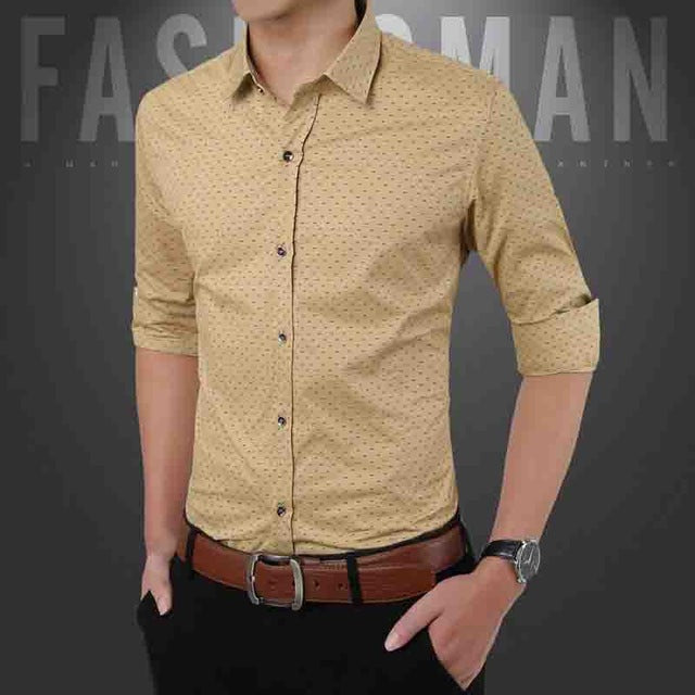 W-Print Slim Fit Button Down Shirt